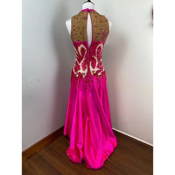 Vintage Broadway Theater 1920s Showgirl Burlesque Performer Hot Pink Dress Shawl - Picture 8 of 16